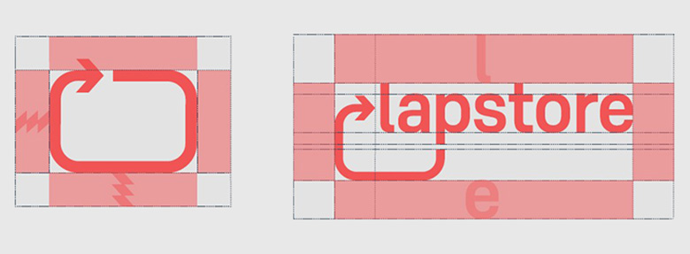 Lapstore Logo Photoshop-Ansicht
